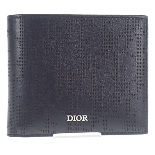 【Christian Dior】コインケース付きウォレット 2ESBC027VPD_H03E 二つ折り財布 レザー ブラック【財布】