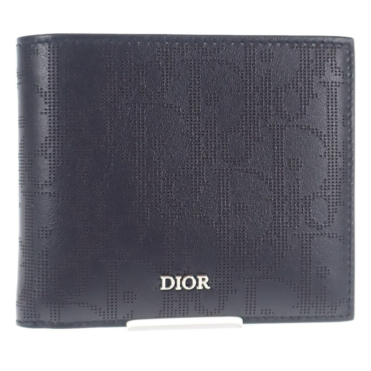 【Christian Dior】コインケース付きウォレット 2ESBC027VPD_H03E 二つ折り財布 レザー ブラック【財布】