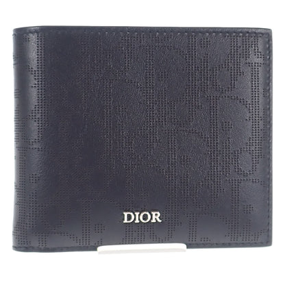 【Christian Dior】コインケース付きウォレット 2ESBC027VPD_H03E 二つ折り財布 レザー ブラック【財布】