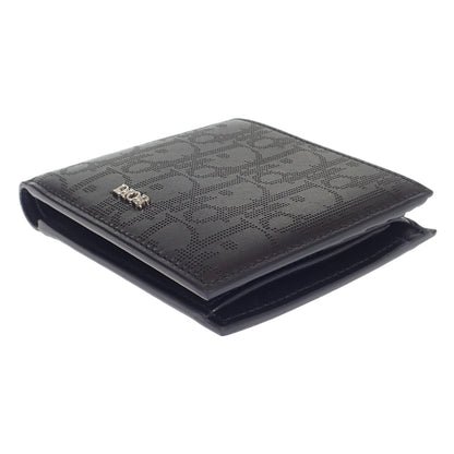 【Christian Dior】コインケース付きウォレット 2ESBC027VPD_H03E 二つ折り財布 レザー ブラック【財布】