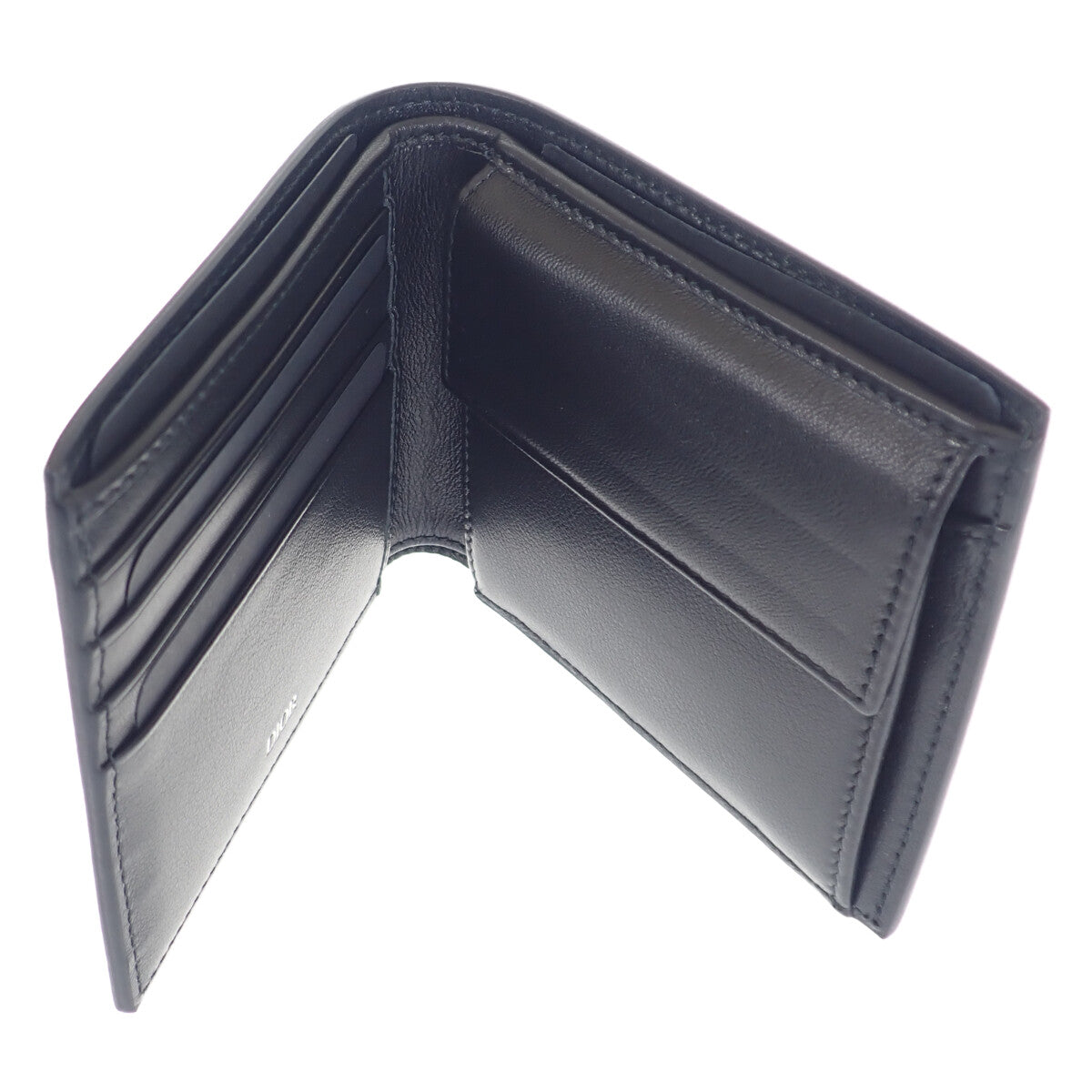 【Christian Dior】コインケース付きウォレット 2ESBC027VPD_H03E 二つ折り財布 レザー ブラック【財布】