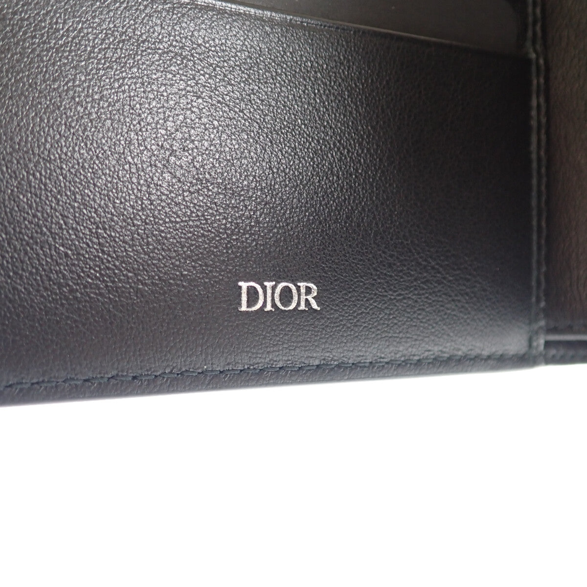 【Christian Dior】コインケース付きウォレット 2ESBC027VPD_H03E 二つ折り財布 レザー ブラック【財布】