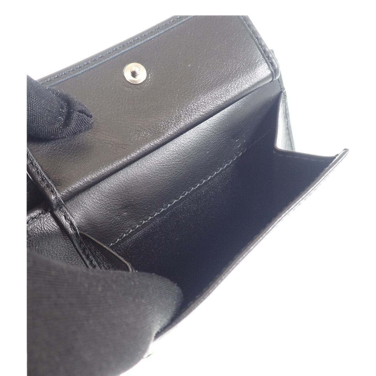 【Christian Dior】コインケース付きウォレット 2ESBC027VPD_H03E 二つ折り財布 レザー ブラック【財布】