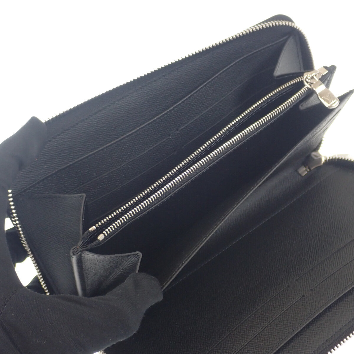 【Louis Vuitton】ジッピー・オーガナイザー NM 長財布 ラウンド財布 M60111 ダミエグラフィット ブラック シルバー金具【財布】