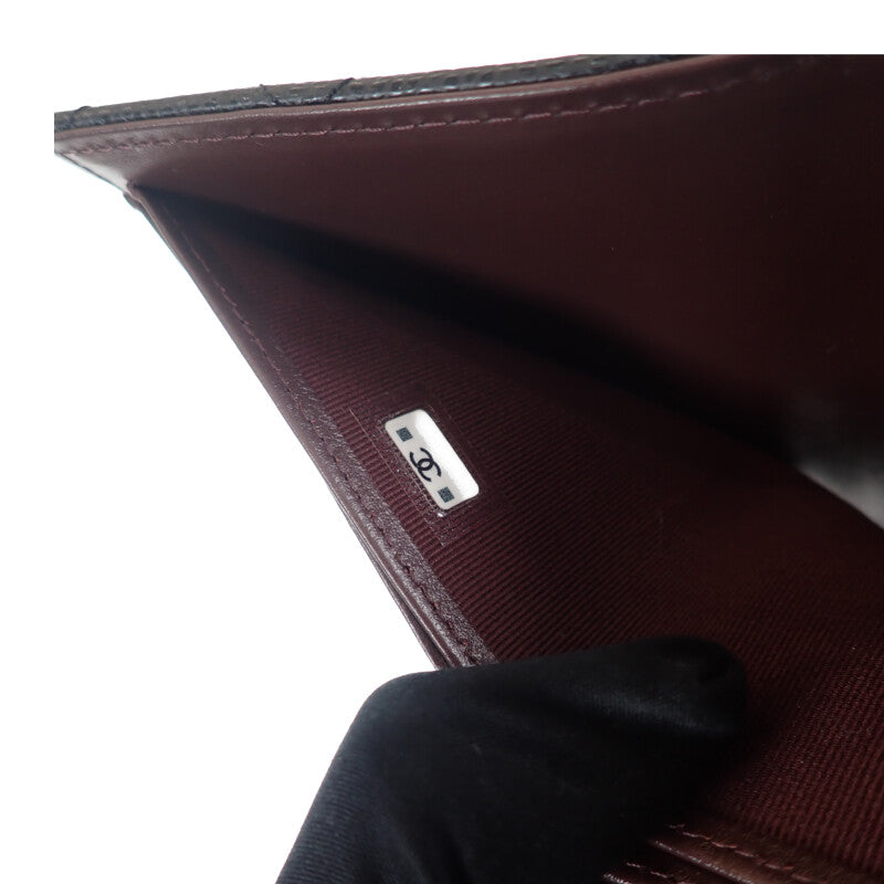 【CHANEL】クラシックスモール フラップウォレット 三つ折り財布 AP0231 キャビアスキン ブラック ゴールド金具 【財布】