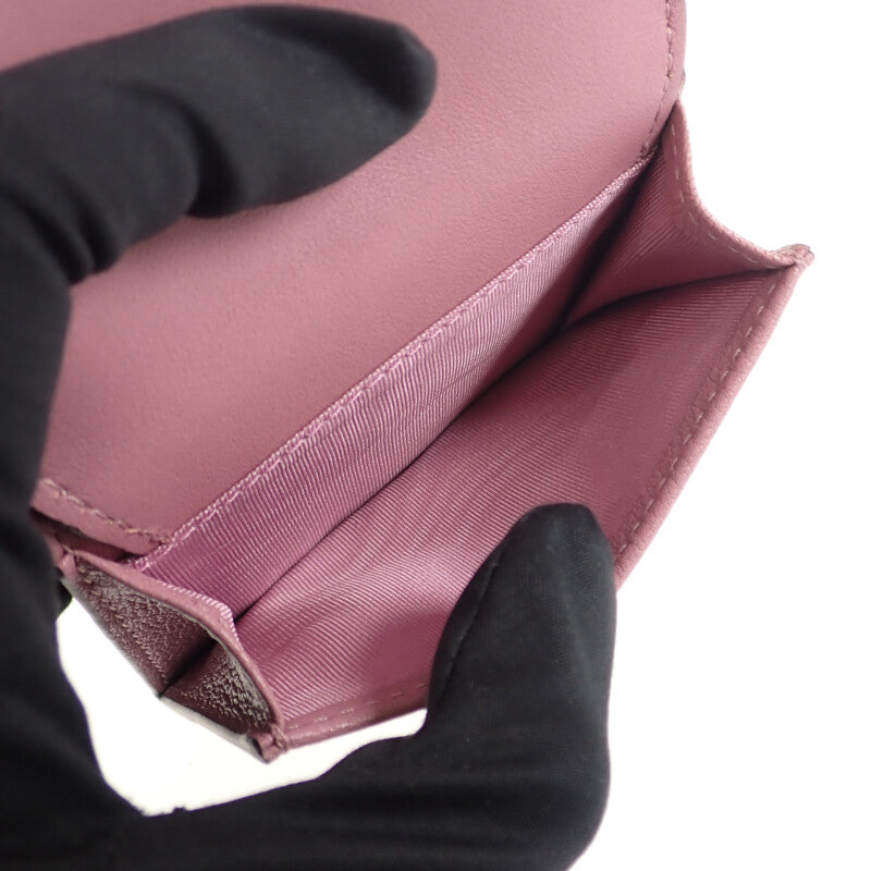 【Christian Dior】サドル コンパクトウォレット 三つ折り財布 S5653CCEH ゴートスキン ラベンダー 【財布】