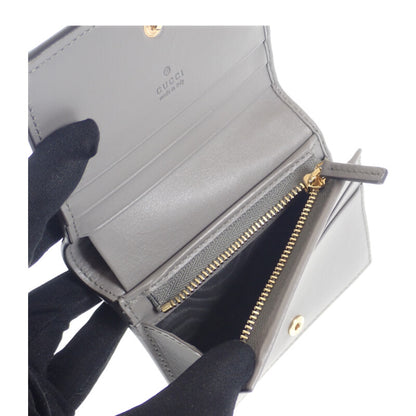 【GUCCI】GGマトラッセ カードケースウォレット 二つ折り財布 723786 UM8IG キルティングレザー グレー レディース【財布】