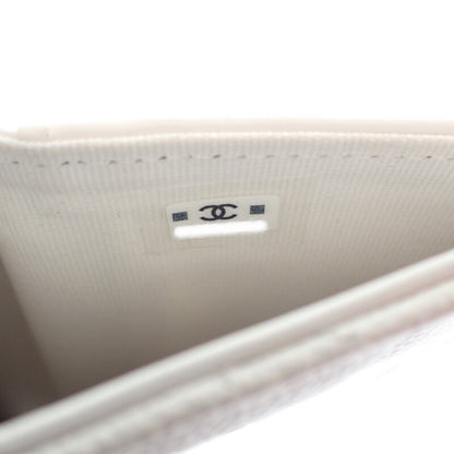 【CHANEL】ミディアム クラシックフラップ ウォレット 二つ折り財布 AP0232 B33352 10601 キャビアスキン ホワイト【財布】