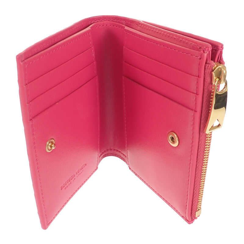 【Bottega Veneta】スモール 二つ折りウォレット 折財布 742330 イントレチャート ピンク レディース【財布】