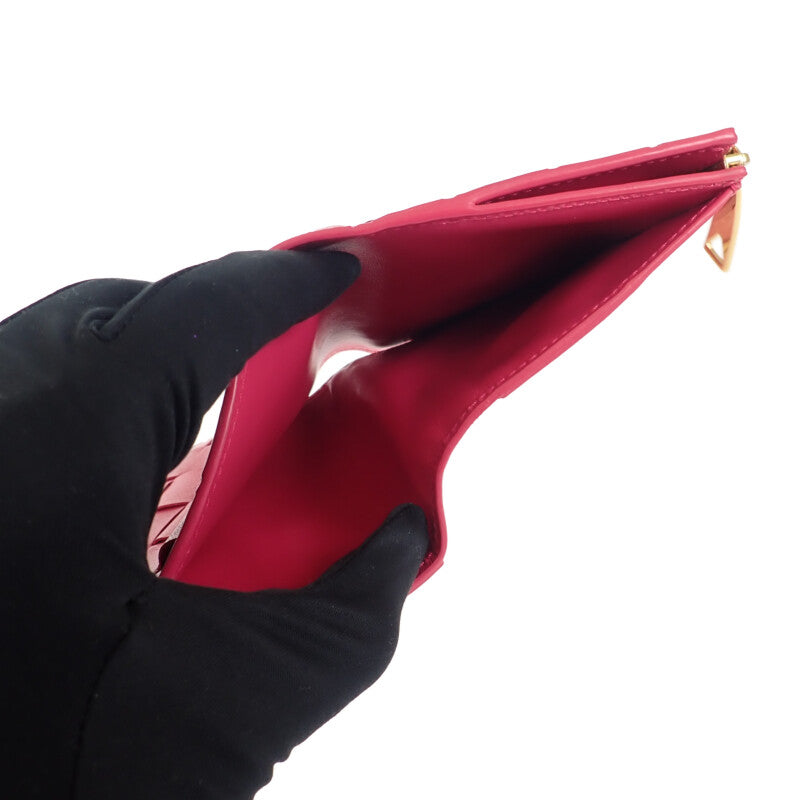 【Bottega Veneta】スモール 二つ折りウォレット 折財布 742330 イントレチャート ピンク レディース【財布】