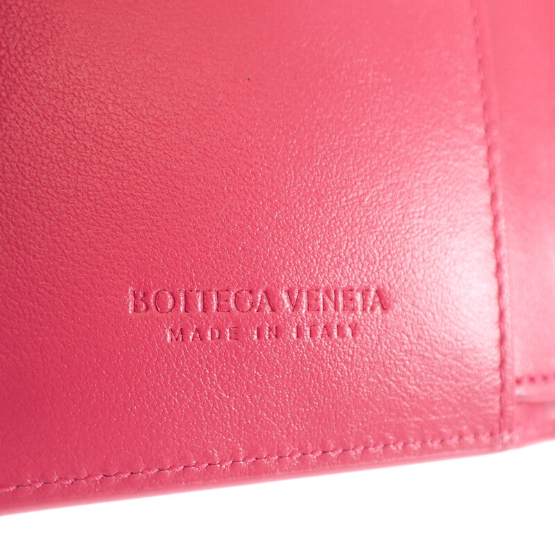【Bottega Veneta】スモール 二つ折りウォレット 折財布 742330 イントレチャート ピンク レディース【財布】