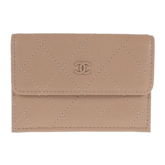 【CHANEL】スモールフラップ ウォレット 三つ折り財布 AP3882 B16247 NW781 カーフスキン ベージュ レディース【財布】
