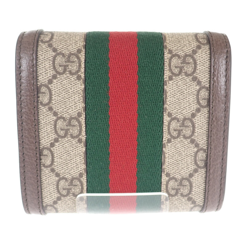 【GUCCI】オフディア GGウォレット 598662 96IWG 8745 二つ折り財布 GGスプリーム PU ブラウン ゴールド金具【財布】