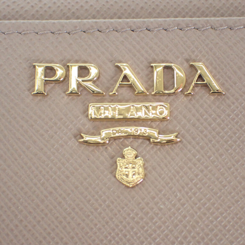 【PRADA】L字ファスナー コインケース 1ML025 財布 小銭入れ シプリア サフィアーノ ベージュ ゴールド金具 【財布】